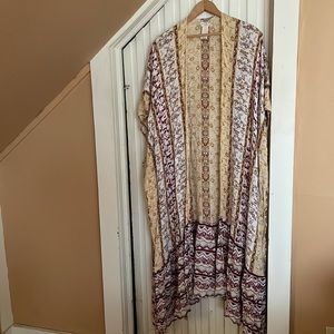 Free People printed caftan kimono